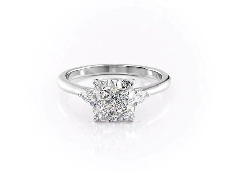 The Pears Liv Set With A 2.5 Carat Cushion Moissanite For Discount