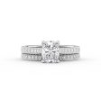 The Catherine Set With A 3.5 Carat Elongated Cushion Moissanite For Cheap