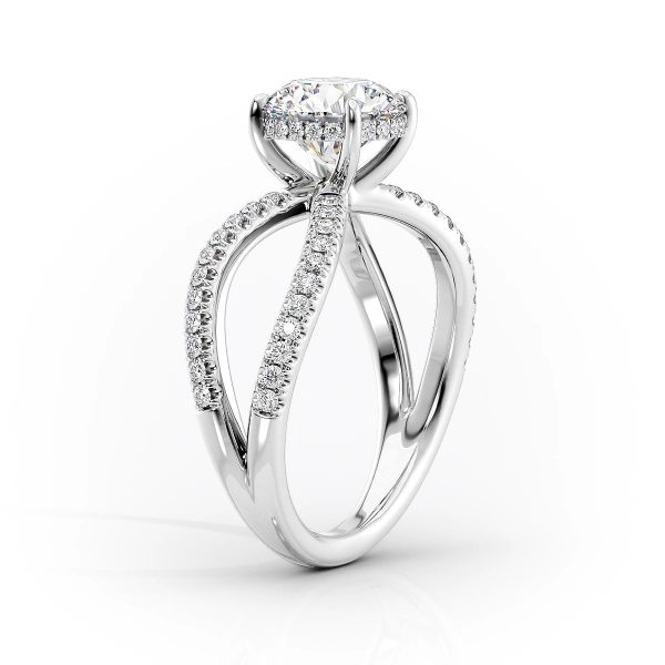 The Zoey Set With A 4 Carat Elongated Cushion Moissanite Online