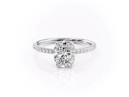 The Aline Set With A 4 Carat Elongated Cushion Moissanite For Discount