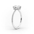 The Aline Set With A 3 Carat Elongated Cushion Moissanite Hot on Sale