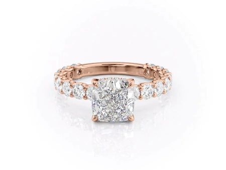 The Adelle Set With A 4 Carat Cushion Moissanite Discount