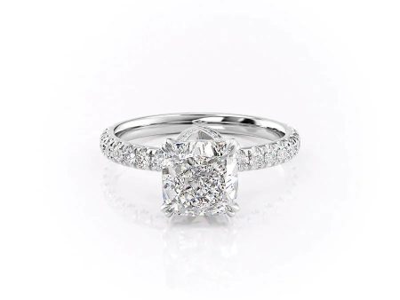 The Sofia Set With A 2 Carat Cushion Moissanite on Sale