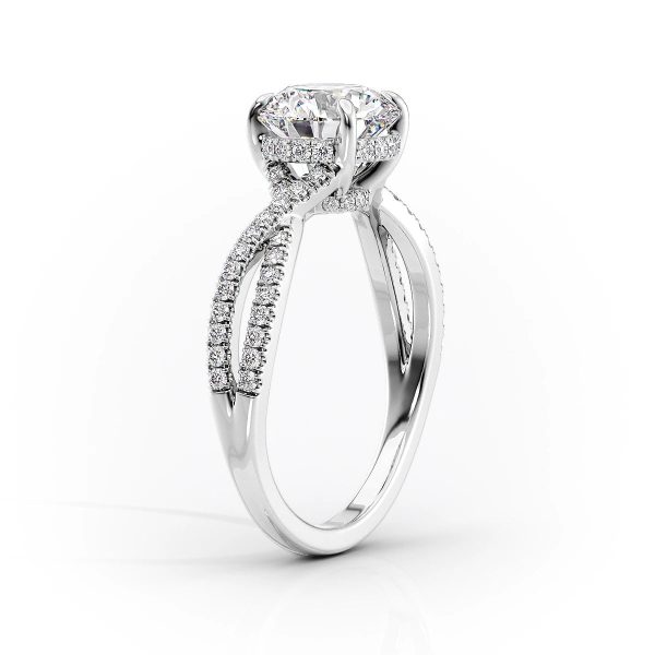 The Angelina Set With A 4 Carat Cushion Moissanite Hot on Sale