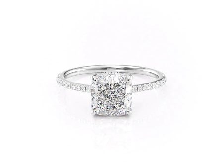 The Pave Maia Set With A 4 Carat Cushion Moissanite Sale