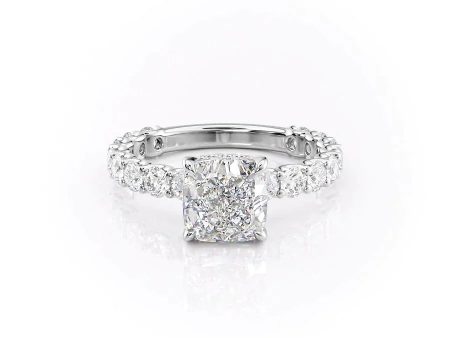 The Adelle Set With A 5 Carat Cushion Moissanite For Discount