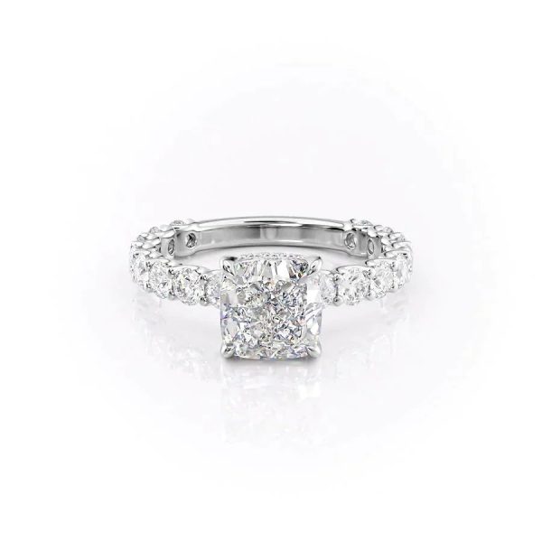 The Adelle Set With A 5 Carat Cushion Moissanite For Discount