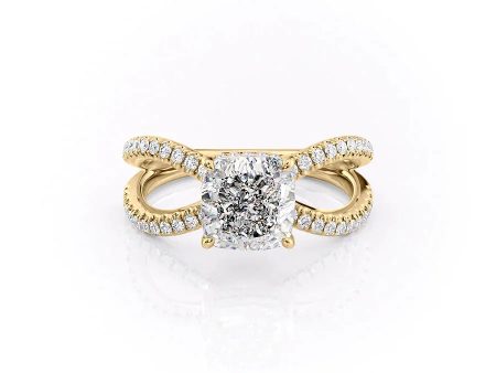 The Zoey Set With A 2 Carat Cushion Moissanite Online