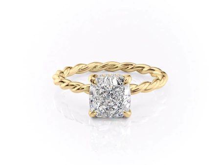 The Alice Set With A 3.5 Carat Cushion Moissanite on Sale