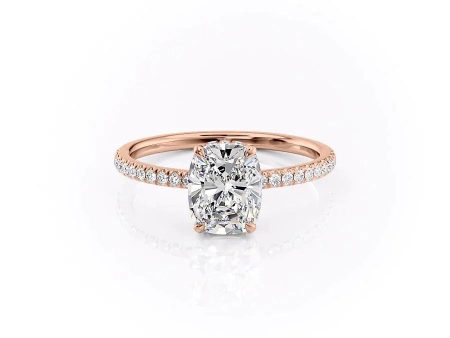 The Aline Set With A 1 Carat Elongated Cushion Moissanite Online Sale