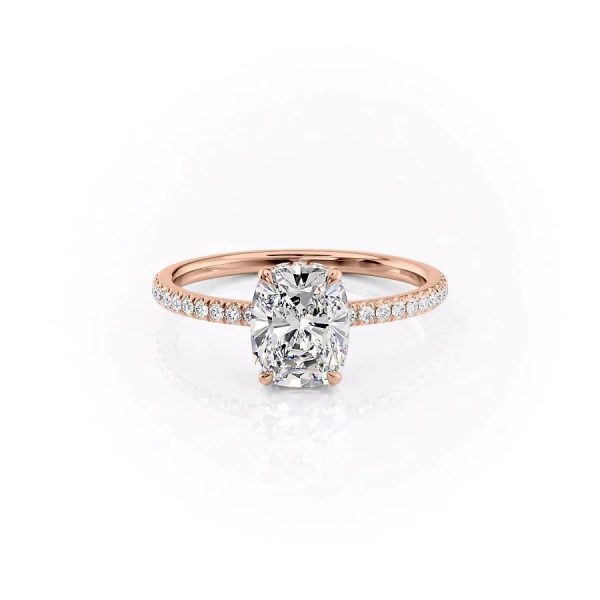 The Aline Set With A 1 Carat Elongated Cushion Moissanite Online Sale