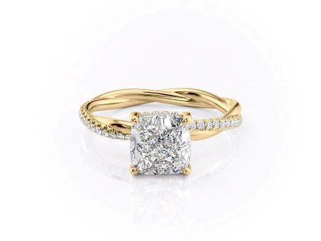 The Stacey Set With A 1.5 Carat Cushion Moissanite Online Hot Sale