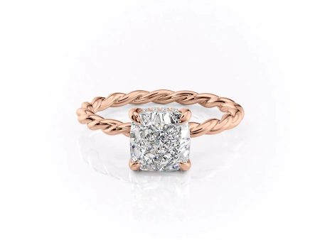 The Alice Set With A 3 Carat Cushion Moissanite Hot on Sale