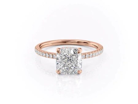 The Aline Set With A 4 Carat Cushion Moissanite Discount