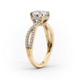 The Angelina Set With A 1 Carat Elongated Cushion Moissanite For Cheap