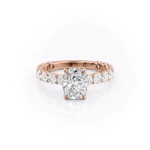 The Adelle Set With A 4 Carat Elongated Cushion Moissanite Cheap