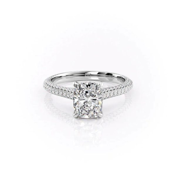 The Rachel Set With A 1 Carat Elongated Cushion Moissanite Online