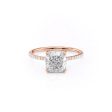 The Pave Maia Set With A 4 Carat Cushion Moissanite Hot on Sale