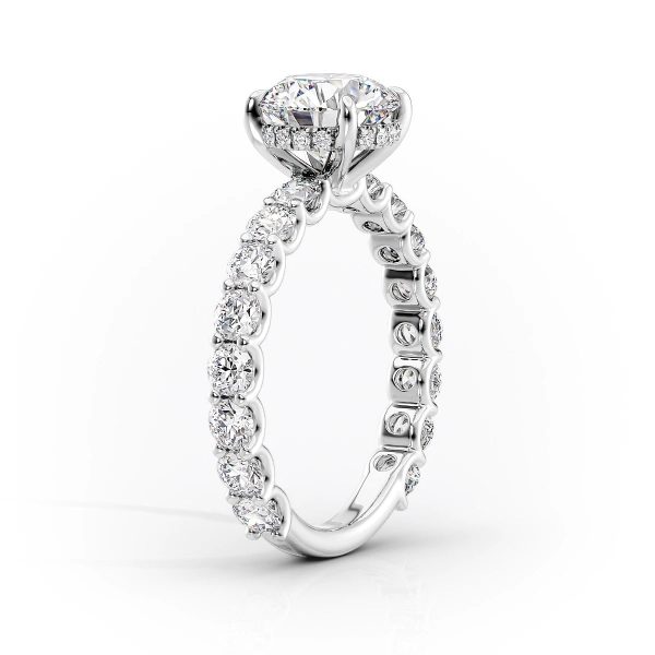 The Adelle Set With A 3 Carat Elongated Cushion Moissanite Sale